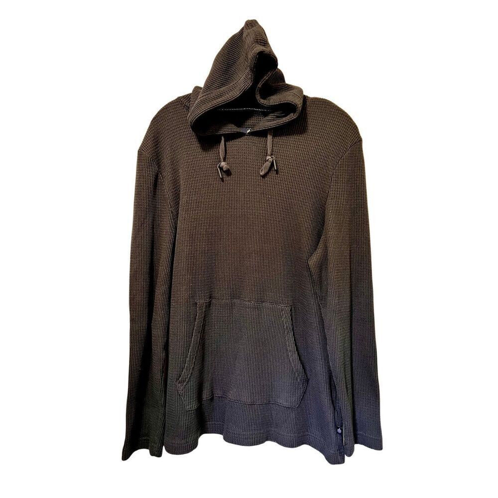 Rainforest Men's Gray Cabin Waffle Knit Super Soft Hoodie Size XL